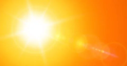 Sun with lens flare Stock Illustration