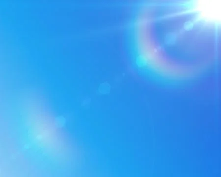 Sun with lens flare. Stock Photos