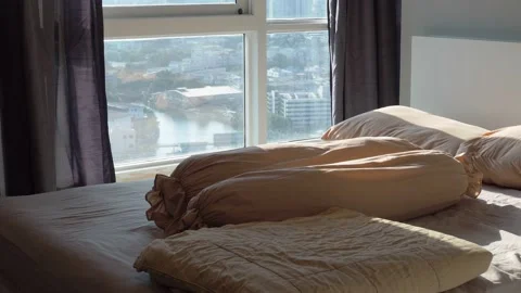 Sun light on bed Stock Footage 103210093
