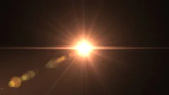 sunlight lens flare effects on black bac... | Stock Video | Pond5