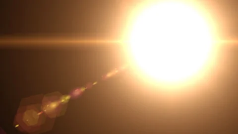 Sun light on black background Stock Footage 204058507