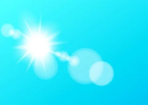 Sun light bokeh lens Stock Illustration