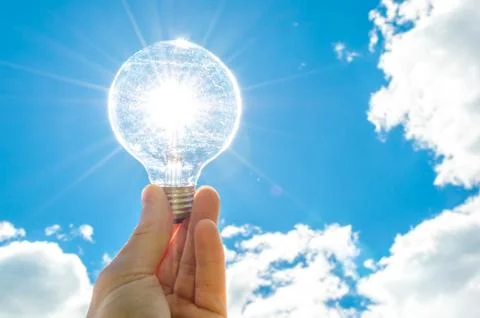 Sun Light Bulb Left 写真素材