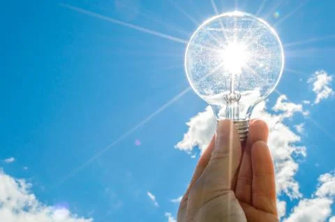 Sun Light Bulb Right Stock Photos