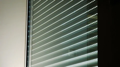 Sun Light Falling Through Sun Blinds Stock Footage 106034146