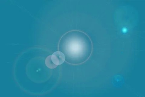 Sun light glare at background of blue clear sky, flecks of sunlight, bright Stock-Illustration