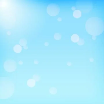 Sun light glare at background of blue clear sky, flecks of sunlight, bright.. Stock-Illustration