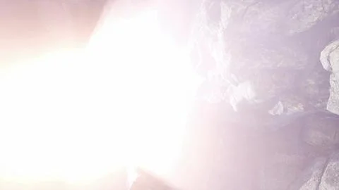 Sun Light inside Mysterious Cave Illustrazione stock