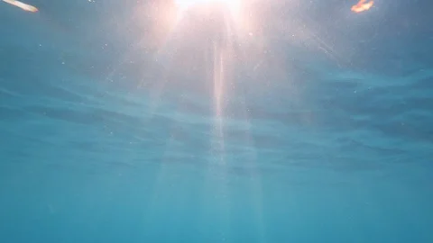 Sun Light Rays Underwater Stock Footage 105566622
