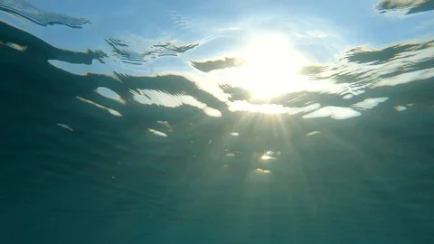 Sun Light Rays Underwater Stock Footage 105570188