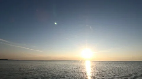 Sun light reflection on the peaceful sea Video stock 12273459