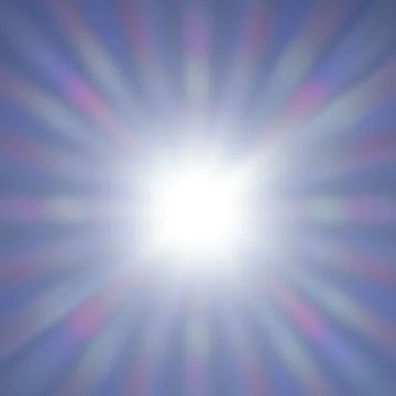 Sun light, refraction of rays, blurred background, for design and advertising Foto stock