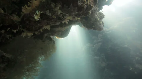 Sun light shines in the cave Stock Footage 22704819