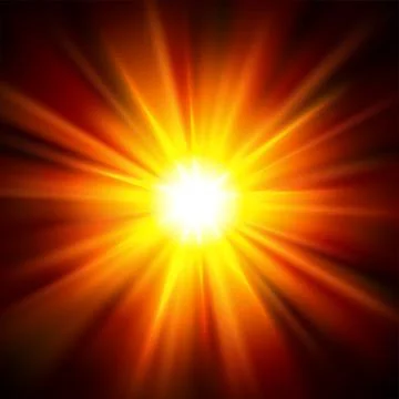 Sun Light Shining From Darkness, Vector Illustration Stock-Illustration