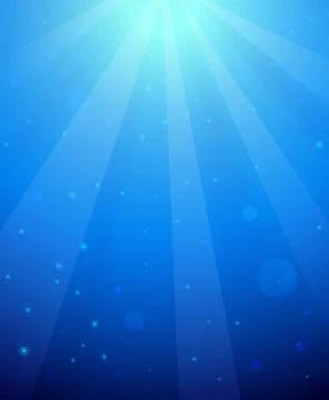 Sun light shining through water surface Stock Illustration