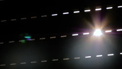 Sun light is shining through the window blinds - sun lens flare, close up Stock Footage 341854842