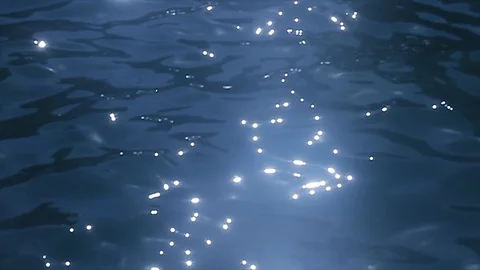 Sun Light sparkling on water surface Видео 85843546
