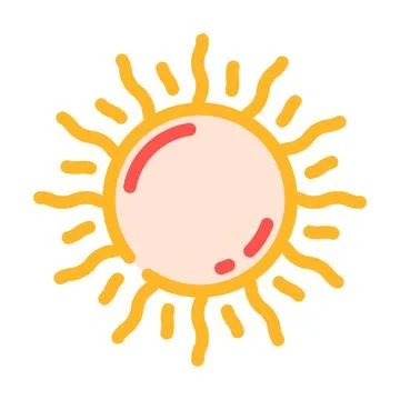 Sun light summer sunlight color icon vector illustration Stock Illustration