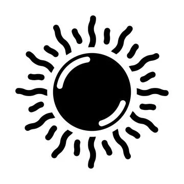 Sun light summer sunlight glyph icon vector illustration Stock Illustration