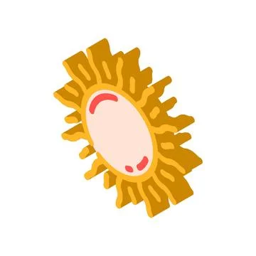 Sun light summer sunlight isometric icon vector illustration Stock Illustration