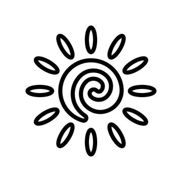 Sun light summer sunlight line icon vector illustration Stock Illustration