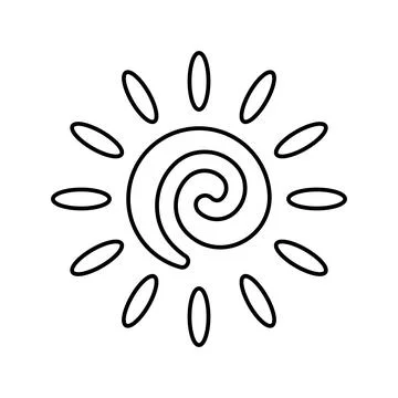 Sun light summer sunlight line icon vector illustration Stock Illustration