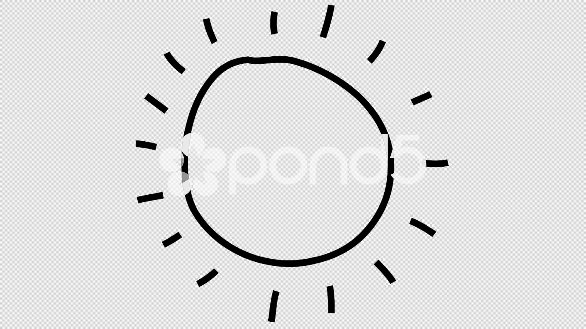 Sun line drawing illustration animation , Stock Video
