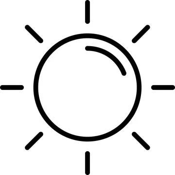 Sun Line Icon Design Stock Illustration
