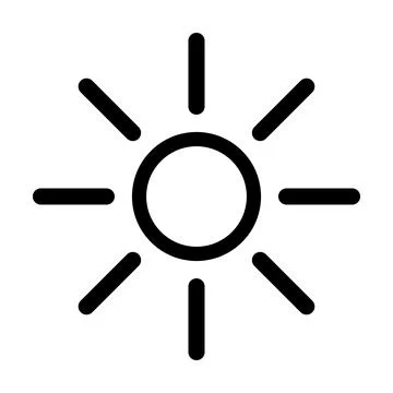 Sun line icon. Vector graphics Stock Illustration