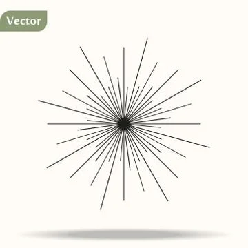 Sun line icon for web, mobile and infographics. Vector dark grey icon isolate Illustrazione stock