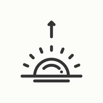 Sun line simple icon. Weather symbols. Sunrise, sunset. Forecast design eleme Stock Illustration