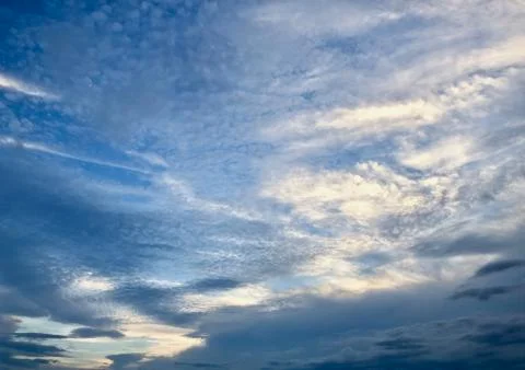 Sun Lit High Clouds Stock Photos