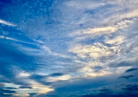 Sun Lit High Clouds Stock Photos