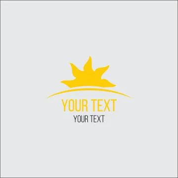 Sun logo design for company Stock Illustration