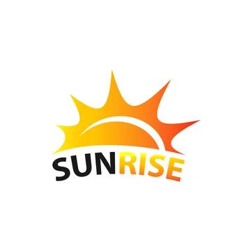 Sun logo design template Stock Illustration