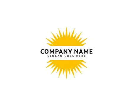 Sun Logo Design Template Vector Stock Illustration