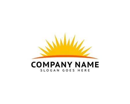 Sun Logo Design Template Vector Stock Illustration