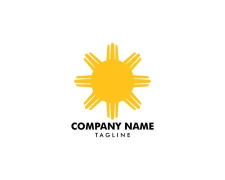 Sun Logo Design Template Vector Stock Illustration