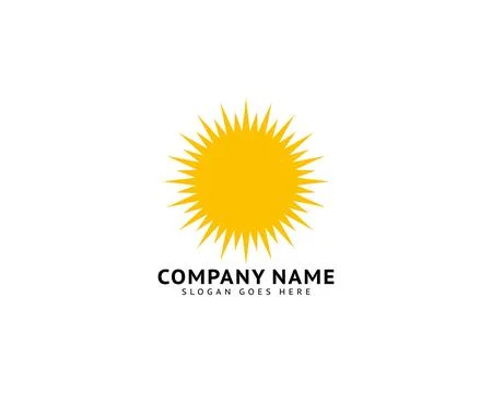 Sun Logo Design Template Vector Stock Illustration
