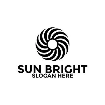 Sun logo design vector template, creative sun idea logo concept Stock Illustration