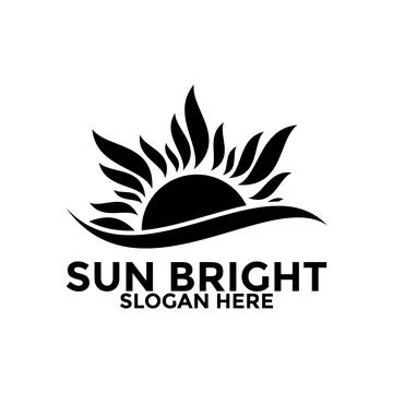 Sun logo design vector template, creative sun idea logo concept Stock Illustration