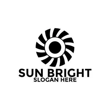 Sun logo design vector template, creative sun idea logo concept Stock Illustration