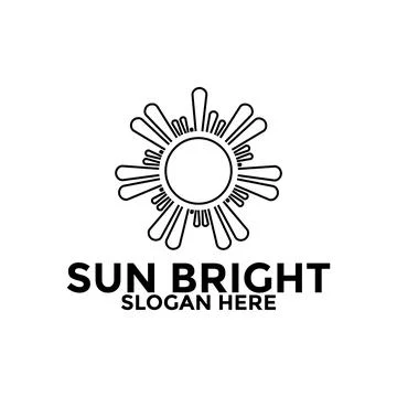 Sun logo design vector template, creative sun idea logo concept Stock Illustration