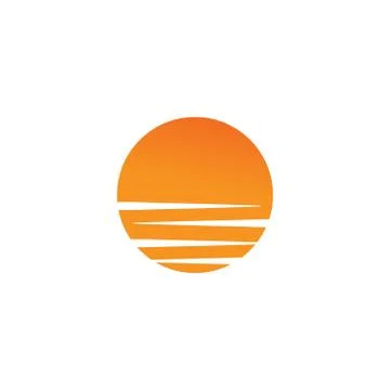 Sun logo icon graphic template Stock Illustration