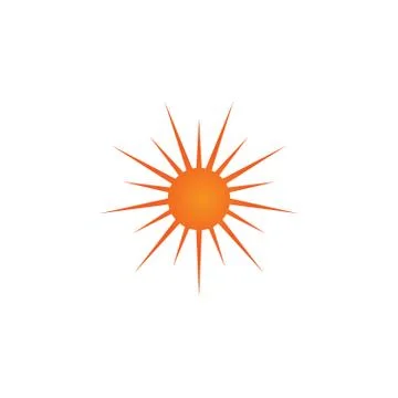 Sun logo icon graphic template Stock Illustration