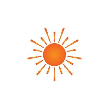 Sun logo icon graphic template Stock Illustration