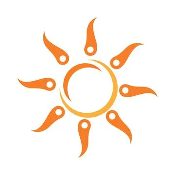 Sun logo icon illustration Stock Illustration