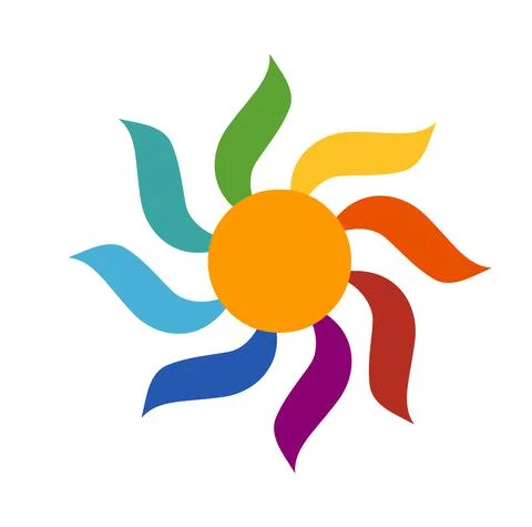 Sun logo icon vector Stock Illustration