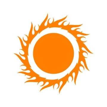 Sun logo icon vector illustration a Sunshine element of yellow sun burst star Stock Illustration