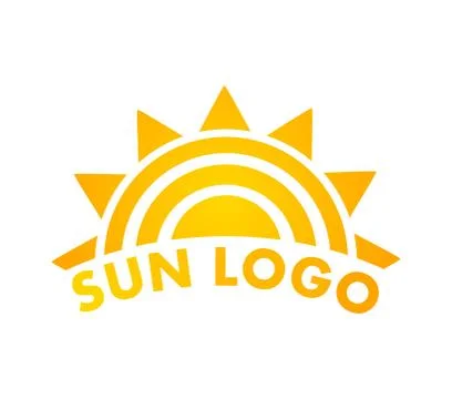Sun logo icon. Vector illustration. Stock Illustration